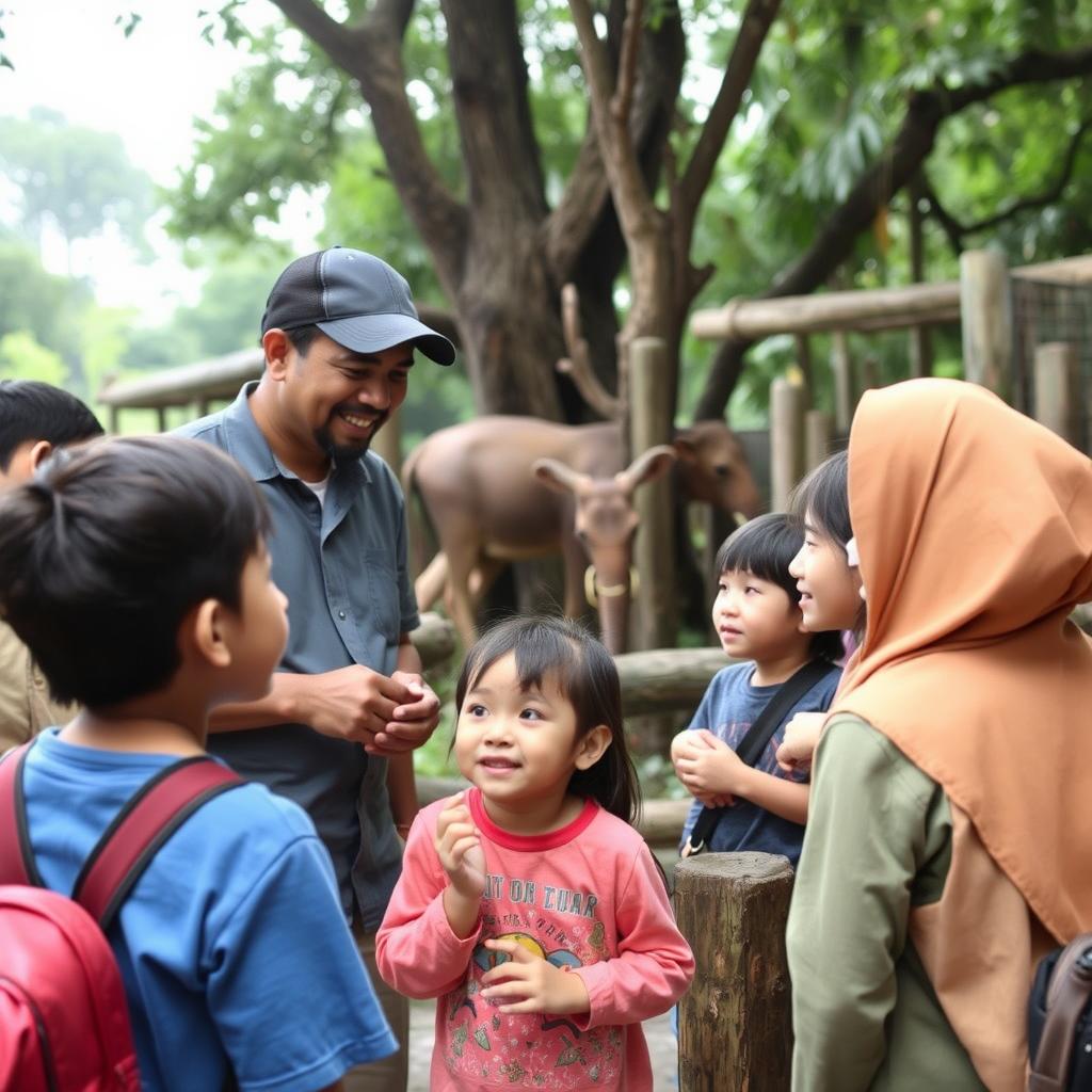 Keluarga mendapat pengalaman edukatif di Taman Safari Bogor