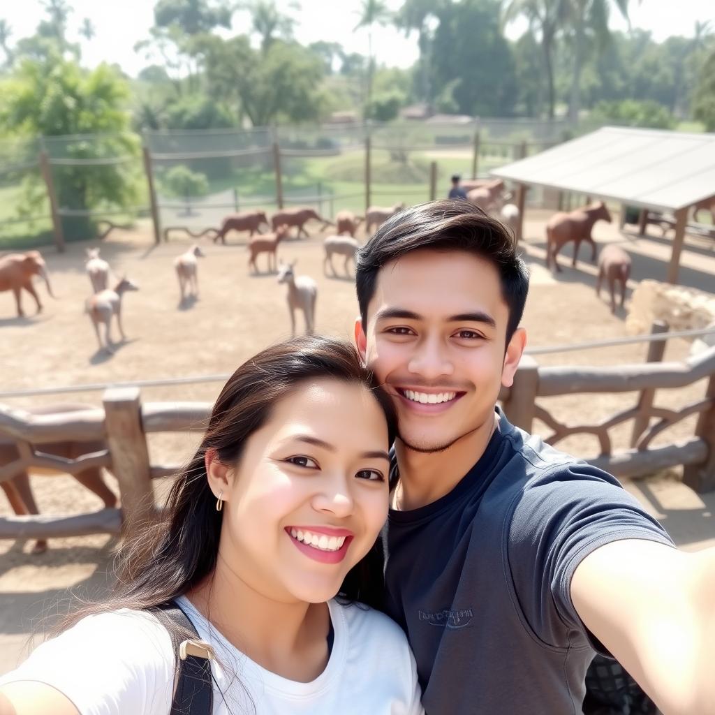 Pasangan muda menikmati Taman Safari Bogor