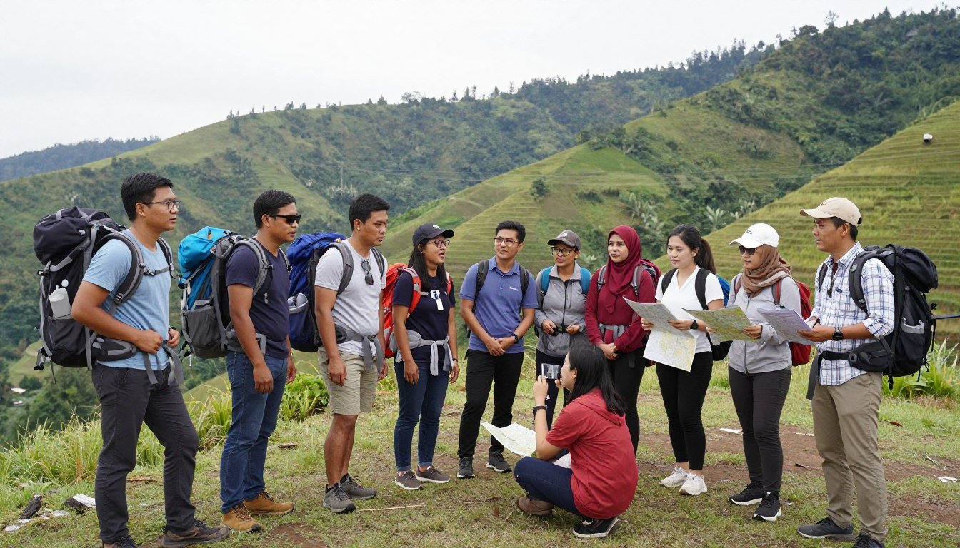 Berbagai tipe peserta yang menikmati pengalaman Open Trip Dieng