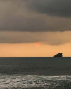 Panorama Pantai Tanjung Penyu saat sunset