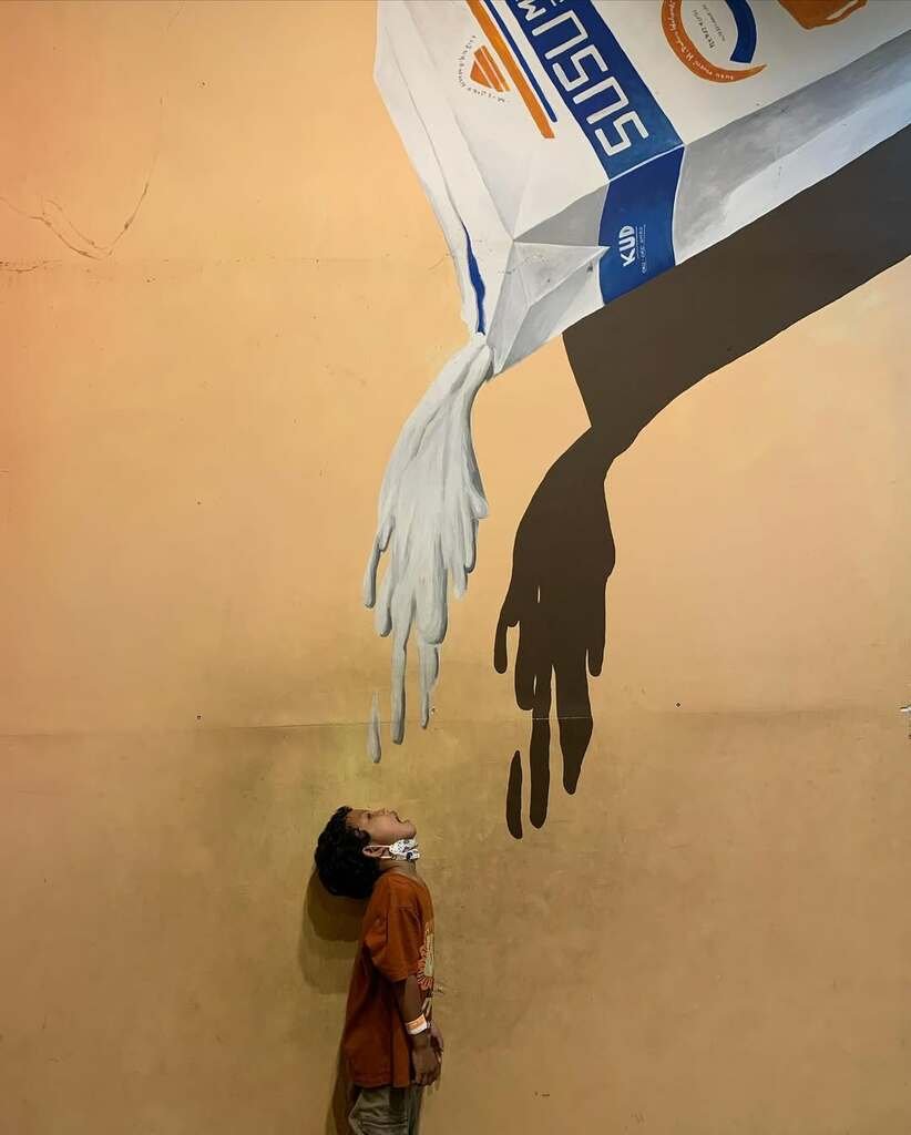 Lukisan 3D di Trick Art Gallery