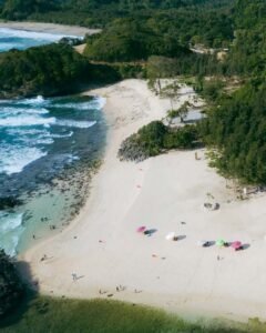 Pantai Tanjung Penyu dari ketinggian