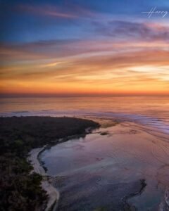 Panorama Pantai Plengkung dari ketinggian