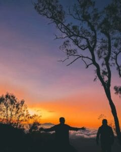 Mengabadikan momen sunrise