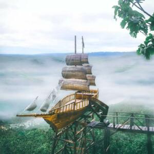 Salah satu spot foto menarik di Bukit Panguk Kediwung