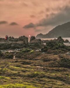 Keindahan Pantai di sore hari