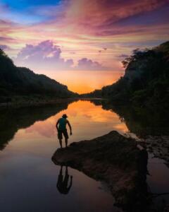 Menagadikan momen saat senja