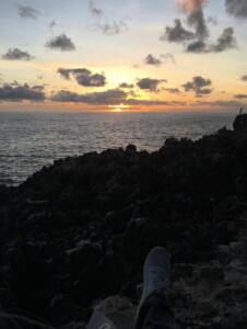 Panorama sunset yang memukau