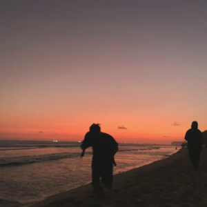 Spot foto di tepi Pantai Sepanjang