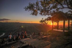 Keindahan sunrise di pagi hari